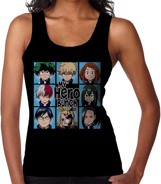 My Hero Academia Bunch Women's Vest Amazon.co.uk Clothing