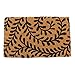 DII Floral Design Collection Natural Coir Doormat, 17x29, Black Ferns