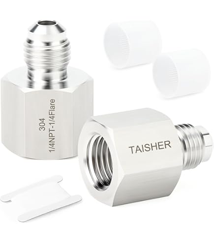 PATIKIL Lot De 2 Adaptateurs De Tuyau 7/16" Mâle évasé 37° JIC X 6,35 Mm Mâle R Raccord De Tuyau Hydraulique Pour Système De Canalisations D'huile, Vapeur D'eau