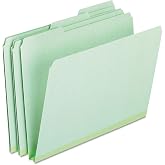Pendaflex 17167 Pressboard Expanding File Folders, 1/3 Cut Top Tab, Letter, Green (Box of 25)