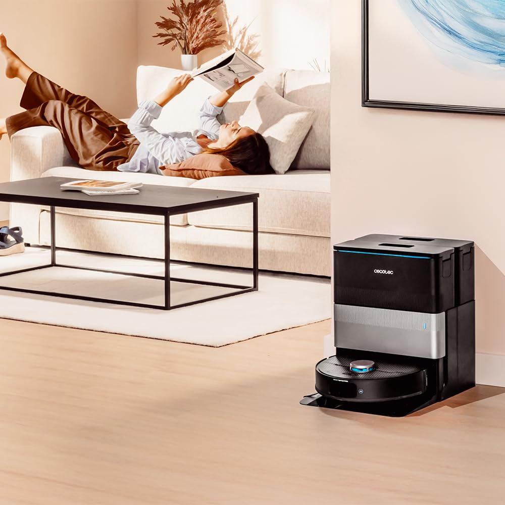 Cecotec Saugroboter mit Wischfunktion mit selbstentleerender Basis und IA Conga X70, Saugmotor, 15000 Pa, 4-in-1-Basis, Lasertechnologie, rotierende Mops, Seitenbürste, App und Bluethooth 2