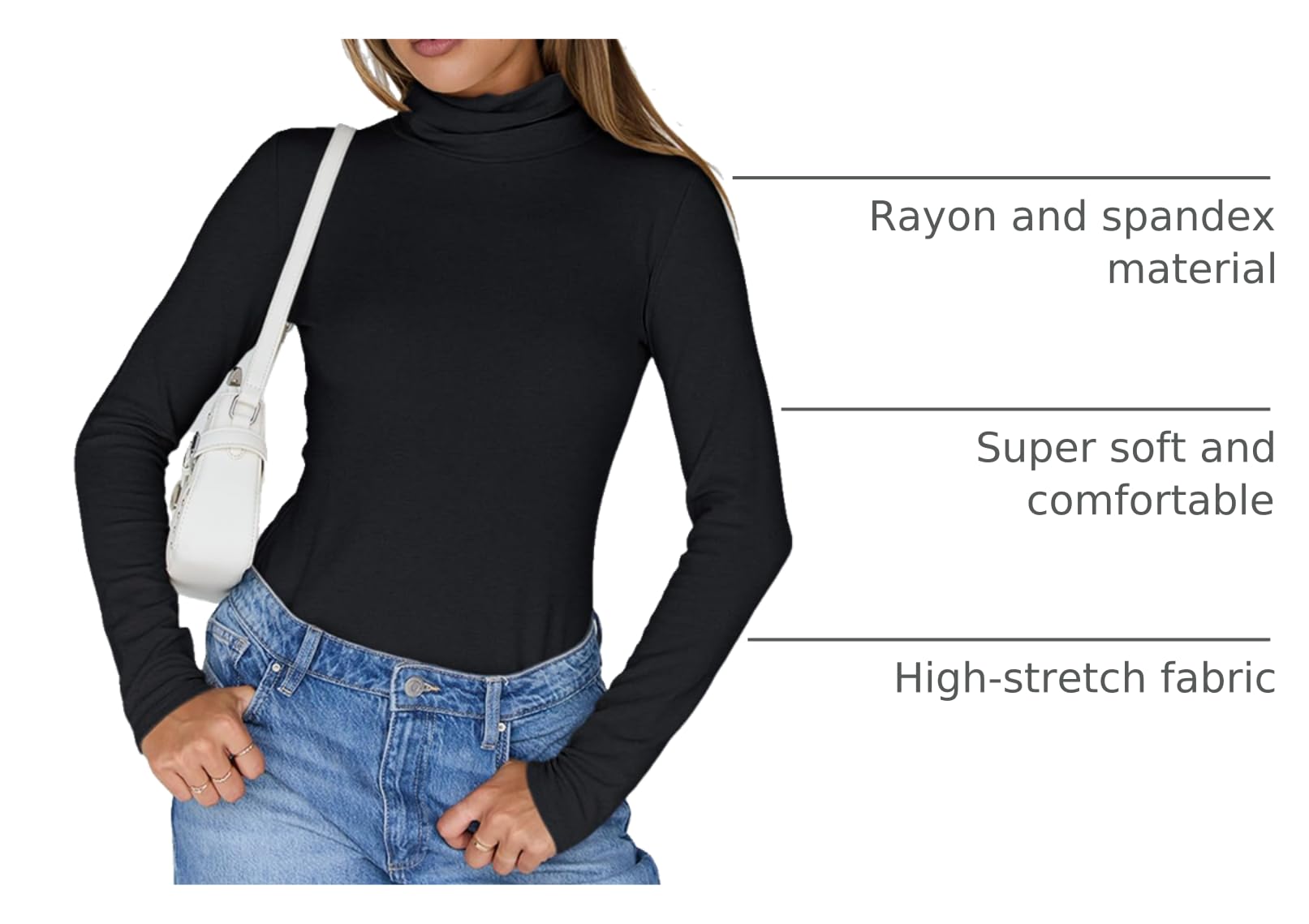 Trendy Queen Women's Turtleneck Long Sleeve Shirts Fall Fashion Basic Thermal Underwear Tops Winter Clothes 2025