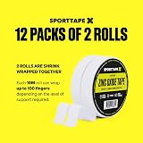 SPORTTAPE Zinc Oxide Finger Tape White 1.25cm x 10m Box of 24 Rolls view 2