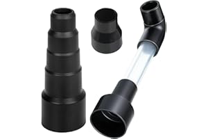 CANLATEN·U Wet Vac Attachment AC Drain Line Vacuum Adapter to Unclog and Evacuate A/C HVAC Drain Lines, Universal Hvac Ac Drain Line Cleaner Tool Vacuum Hose To PVC Pipe DN25 1“ Adapter (Black, 1 IN)