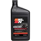 K&amp;N Full Syntheteic Motorcylce/ATV Oil 10W-40 Synthetic Oil, 1 qt, 108062 | PREMIUM FULL SYNTHETIC: K&amp;N premium synthetic oil helps keep your engine running like new / ALL WEATHER PROTECTION