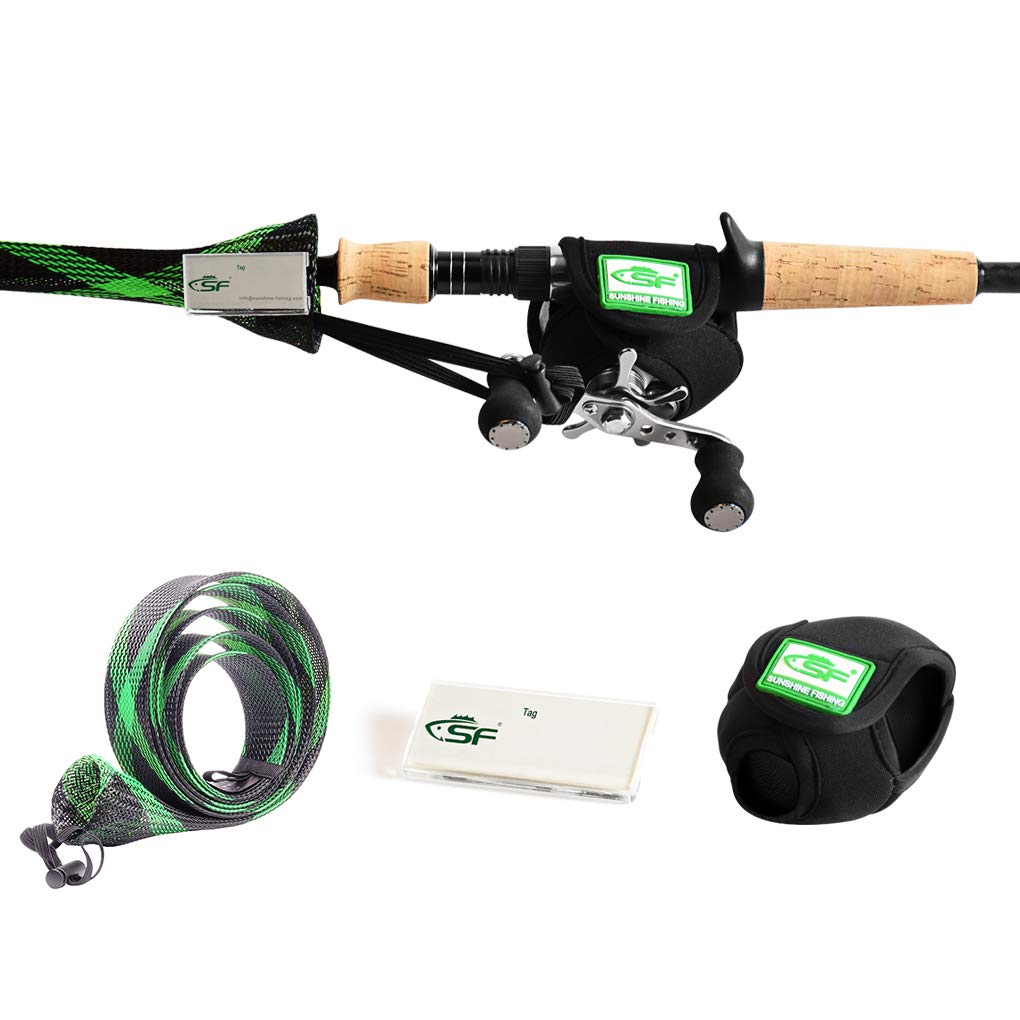 SF Standard Spinning Rod Sock Fishing Rod Sleeve Rod Cover Braided Mesh