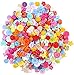Crystallove Mixed Small Plastic Buttons Lot with Different Color and Style for Sewing Fasteners Scrapbooking and DIY Handmade Craft (plastic-100pcs)