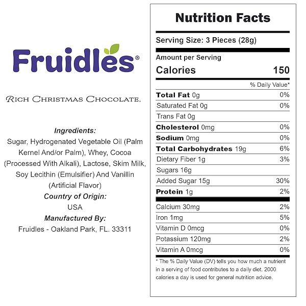 FRUIDLES RICH CHRISTMAS CHOCOLATE PRESENTS SQUARES DESIGN, SMOOTH & CREAMY CHOCOLATE PRESENTS, HOLIDAY PARTY BAG FILLERS, INDIVIDUALLY WRAPPED MULTICOLOR FOILS, KOSHER CERTIFIED DAIRY (HALF-POUND)