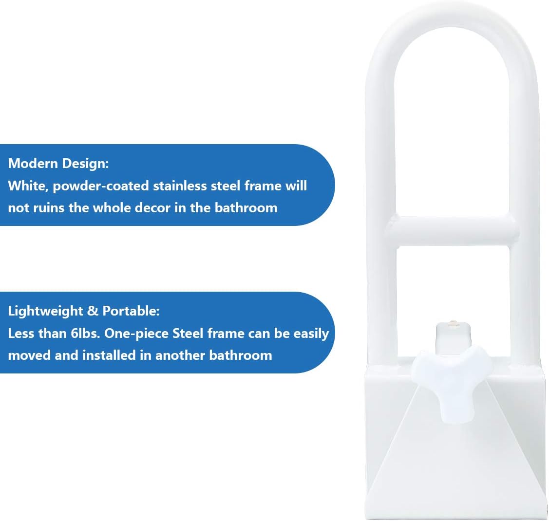 Butizone Bathtub Safety Rail, Medical Adjustable Tub Grab Bar Handle Clamp Safety Handrail Support for Seniors and Elderly: Health & Personal Care