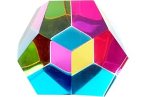 ZhuoChiMall CMY Color Dodecahedron, Dodecahedron Prism for Home or Office Decor, STEM/STEAM Desktop Toys Easter Basket Stuffier for Kids