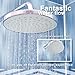 High Pressure Shower Head, High pressure Rainfall Shower Head By Manu Living | Chrome Rain Shower Head & Rain Shower Head | Massage Anti-Clog Low Water Pressure Shower Head | High Flow Shower Head