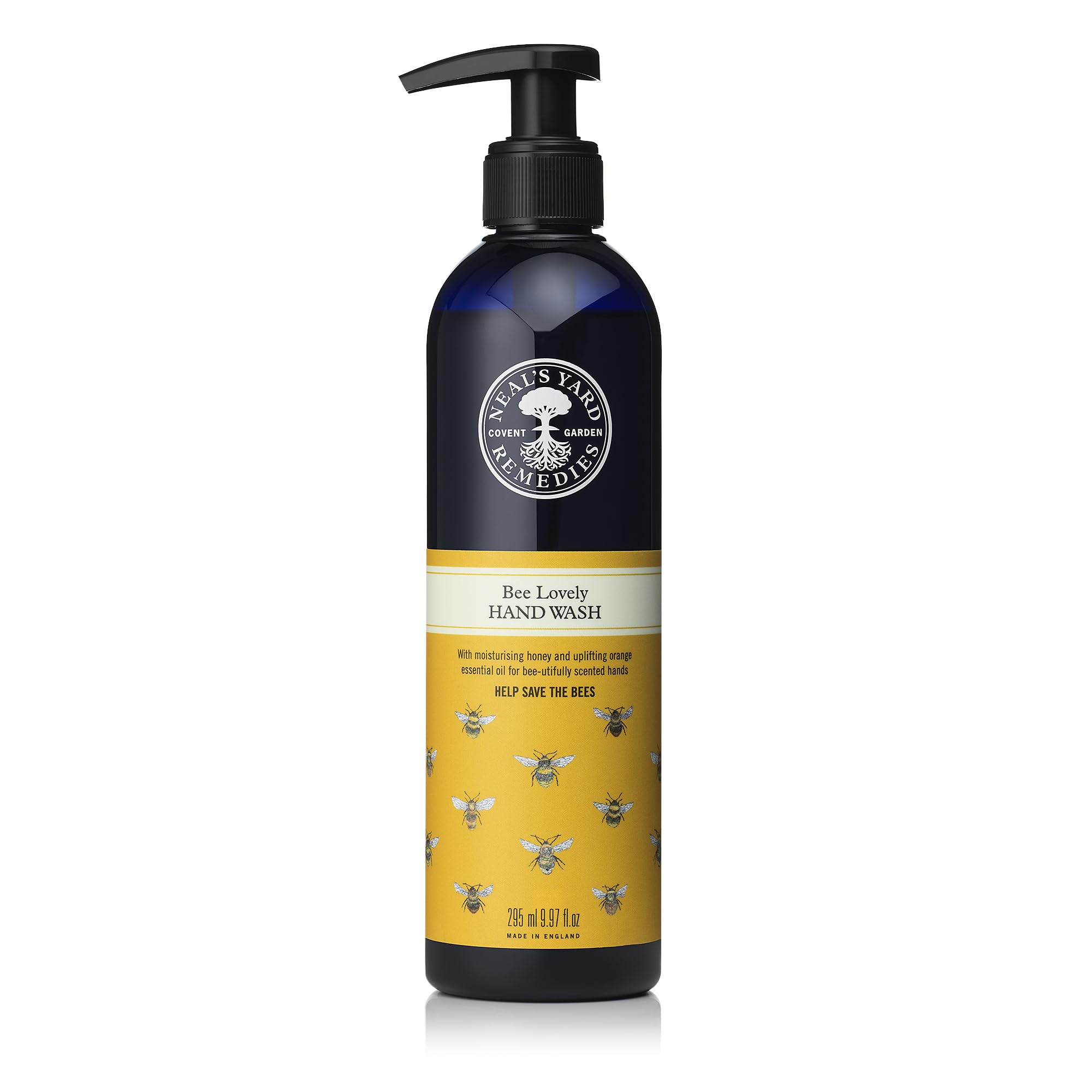 Neal's Yard Remedies Bee Lovely Hand Wash, Gentle & Nourishing, Scented Liquid Soap With Mandarin & Orange Essential Oils, 295 ml