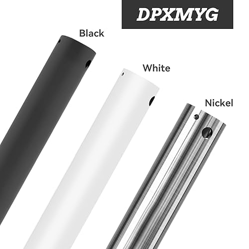 5 Inch Downrod 5 Inch White Ceiling Fan Downrod With Ball Head - 1