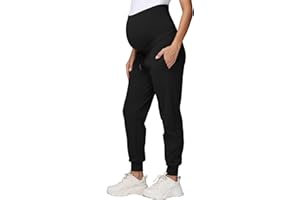V VOCNI Maternity Joggers Pants Sweatpants Drawstring Pockets Pregnancy Pants Running Lounge Workout Jogging