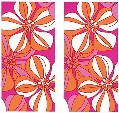 Platinum Home Printed 100% Cotton 2-Pack Beach Towels - Large 28" by 58" - Soft and Absorbent, Great for the Pool and the Beach! (Pink Daisy)