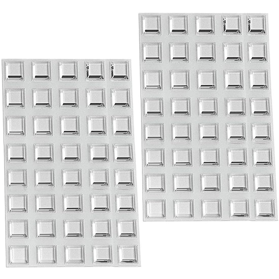 Uni-Fine Clear Rubber Feet, Non Slip Door Bumpers Self Adhesive Adhesive Bumper Pads Square Clear Bumpers Soft Protective Furniture Pads Cushion Dots for Cabinet Door/Drawer/Glass/Wall (80Pcs)