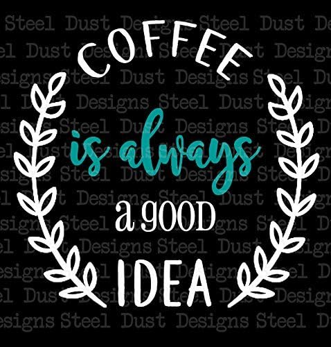 Steel Dust Design Custom Vinyl Decal for Keurig Single Serve K-Cup Pod Coffee Maker (Turquoise)