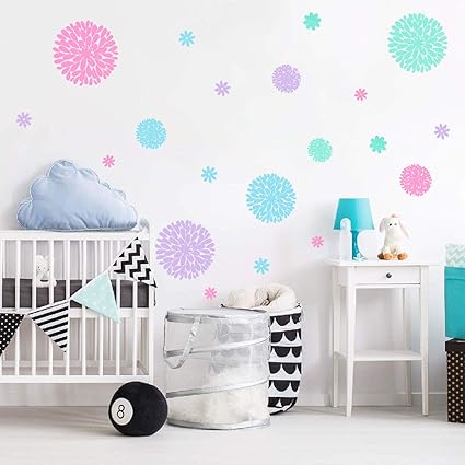 flower wall baby nursery