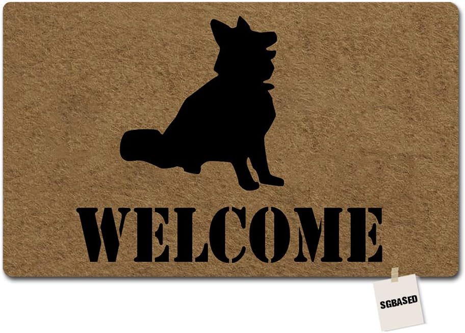 SGBASED Door Mat German Shepherd Mat Rubber