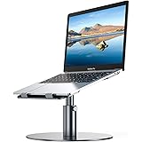 Adjustable Laptop Stand, YoFeW Aluminum Laptop Riser, Multi-Angle Height Adjustable 360°Rotation Notebook Stand Desktop Holde