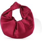 GORGLITTER Women's Satin Clutch Purses Knot Evening Bags Small Handbag | Wedding Guest Clutch, Trendy Purses, Party Cocktail Prom Formal Purse