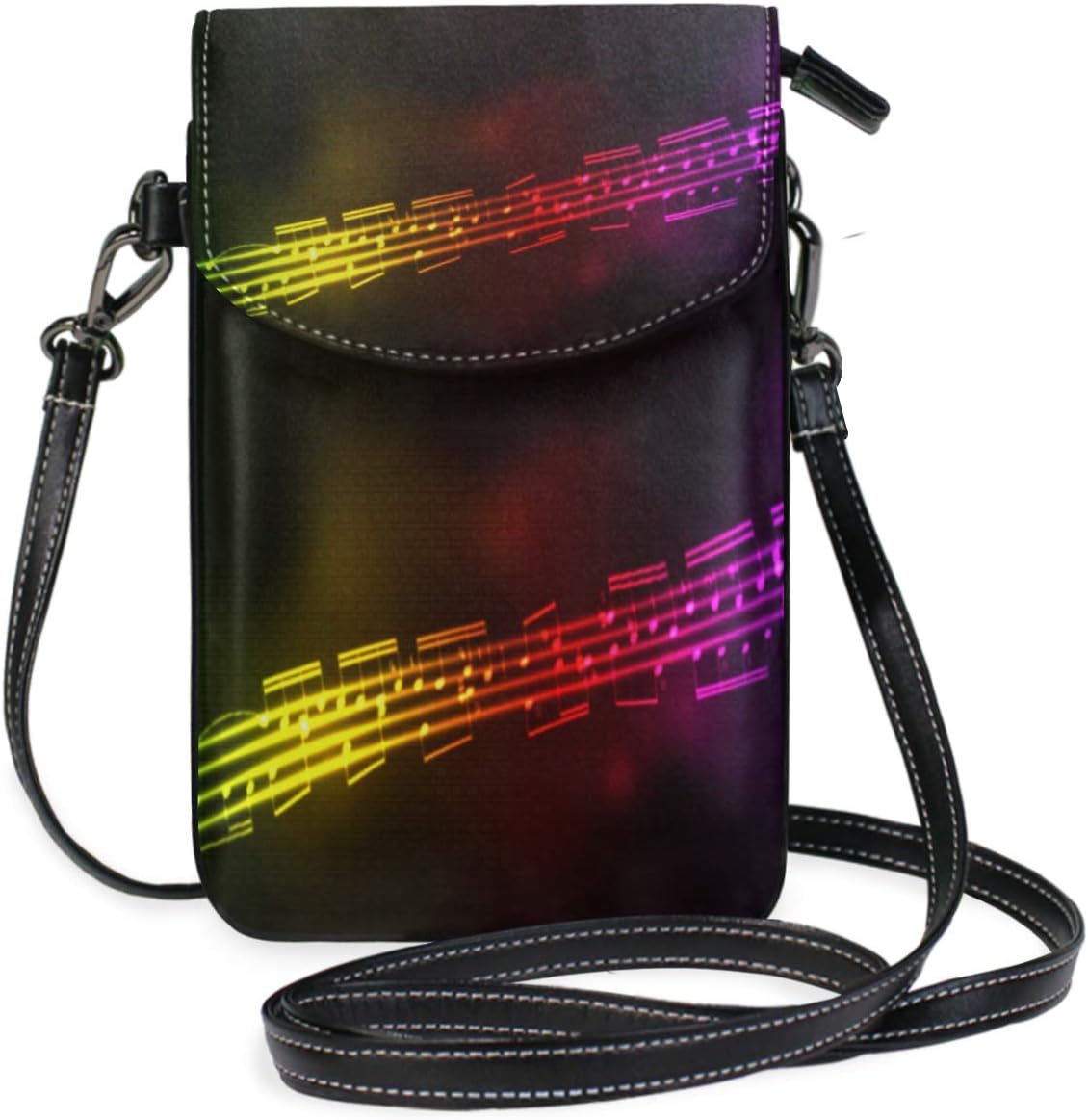 Abstract Music Small Crossbody bag Cell Phone Purses with Credit Card Slots