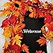 2 Pack Fall Maple Leaf Garland - 6ft/Piece Artificial Fall Foliage Garland Thanksgiving Fireplace Festival Decor for Home Wedding Party