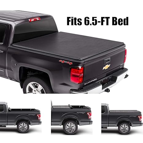 For 14 18 Chevy Silverado Gmc Sierra 6 5ft Bed Soft Vinyl Roll Up Tonneau Cover
