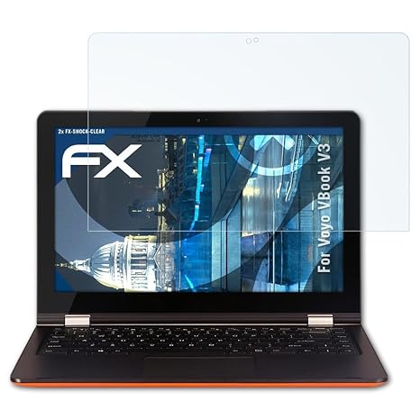 atFolix Schutzfolie kompatibel mit Voyo VBook V3 Panzerfolie, ultraklare und stoßdämpfende FX Folie (2X)