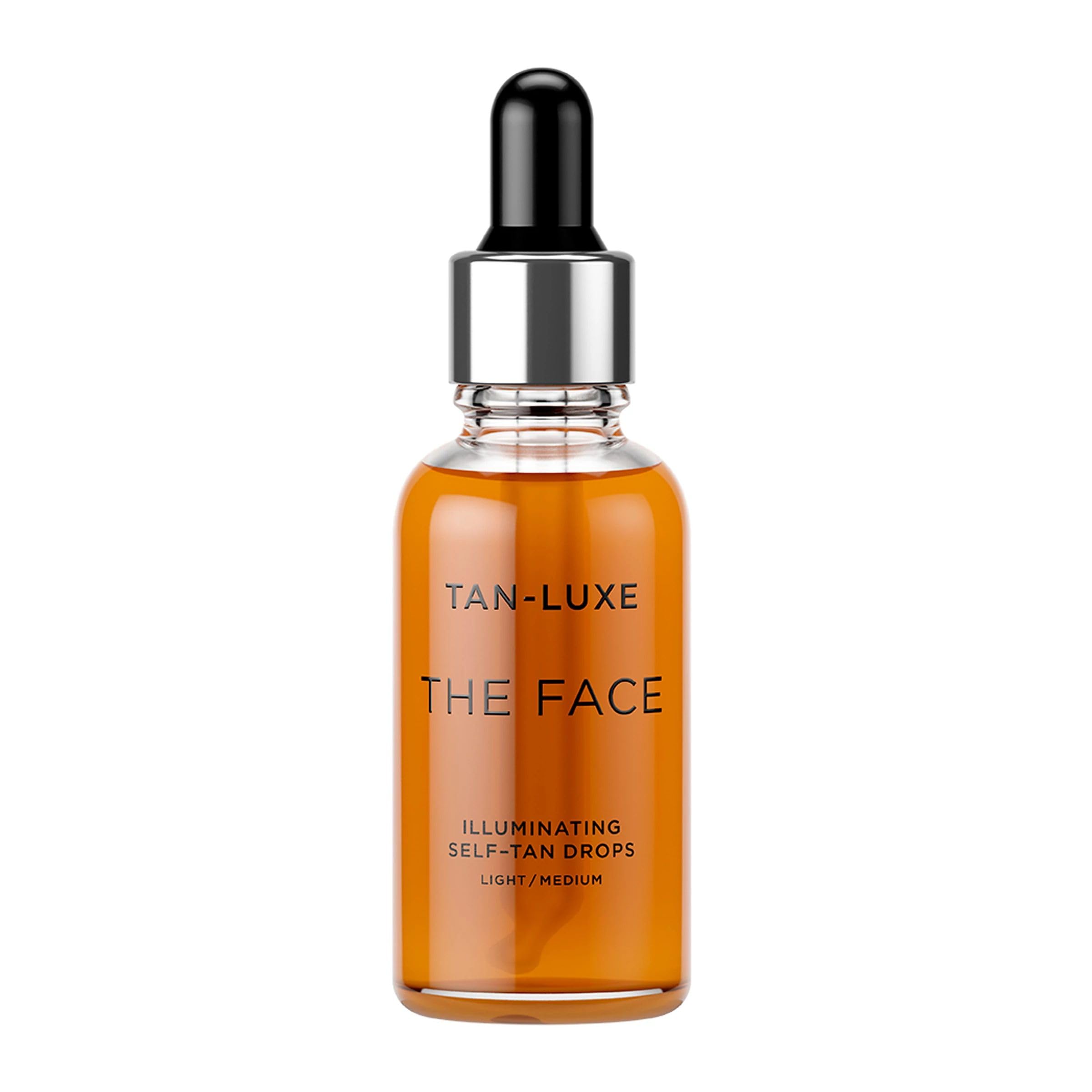 Tan-Luxe THE FACE Self Tan Drops, Light/Medium (30 ml) Add Tanning Drops to Skin Care for Custom Face Tan, Cruelty Free & Vegan