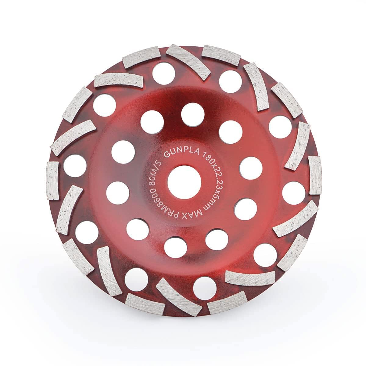 Gunpla 180mm x 22,2mm Diamond Grinding Disc Abrasive Cup 7 inch Wheel Segment Cutting Tool Angle Grinder for Concrete Granite Stone Masonry Marble Plastering Removal