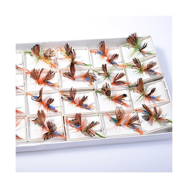 BLISSWILL-48Pcs-Butterfly-Fly-Fishing-Lures-Dry-Flies-Set-Floating-Flies-Hooks-for-Bass-Salmon-Trout