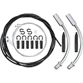 Patelai 18pcs Universal Bike Brake Cable Kit, Bicycle Brake Cable | V Bike Brake Cable Line and Pipes for Front and Rear, Plastic Hoses Included Accessories for Road Mountain Bicycle Cycling