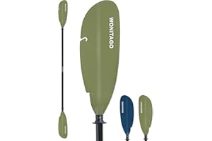 WONITAGO Angler Kayak Paddle with Fiberglass Shaft and Plastic Blade, Floating Adjustable Fihsing Kayak Oar, 220-240 cm/86-94", 240-260 cm/94-102", 260-280 cm/102-110"