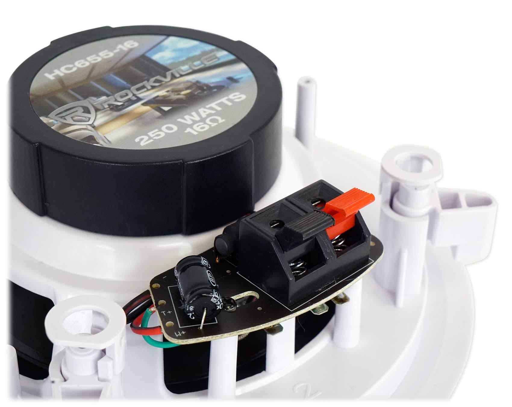 Rockville Bundle: (1) BluTube LED 70w Bluetooth Tube Amplifier/Home Stereo Receiver in Black Bundle with (4) HC655-16 6.5