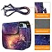 Fintie Protective Case for Fujifilm Instax Mini 8 Mini 8+ Mini 9 Instant Camera - Premium Vegan Leather Bag Cover with Removable Strap, Galaxy