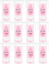 Johnson's Baby Cotton Pads 100% Pure Cotton Pack of 12 x 50