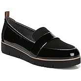 Dr. Scholl's Shoes Women's Webster Slip On Loafer, Black Patent/Microfiber, 8.5 Wide US