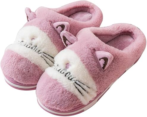 Amazon Wooyoo ルームシューズ 秋冬 レディース メンズ キッズ 親子 スリッパ 可愛い 子供用 室内靴 ねこ 暖かい 滑り止め 厚底 綿靴 雪靴 保暖 柔らかい 家族用 もこもこ 床に傷つけない 防寒対策 静音 5色 Wooyoo スリッパ ルームシューズ