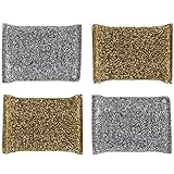 Home-X Metallic Pot Scrubber, Teflon Scrubber, Pot Cleaner, Cleanpot, Clean Pot. Set of 4 or 12 (12)