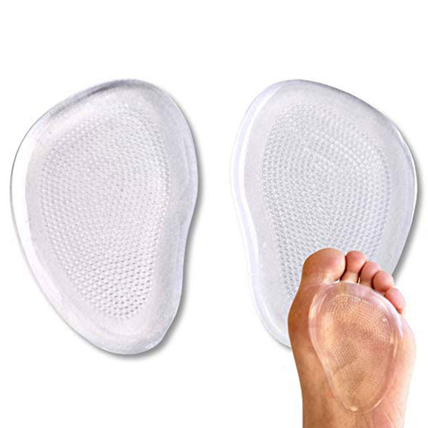 Pedimend™ 2 Pairs High Heel Comfort Insoles for Pain | Gel Cushions for Feet | Gel Shoe Inserts | Pads for Feet | Non Slip Inner Shoe Sticky Gel Pads | Foot Care