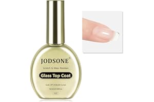 JODSONE Gel Top Coat - 16.5ml Clear Glass Top Coat Gel Nail Polish No Wipe, High Toughness, Wear-resistant and High Glass Varnish for Long Lasting,U V Light Needed