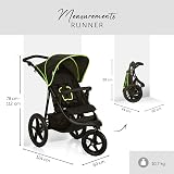 Hauck Runner Black Neon All Terrain Pushchair with Raincover and XL Wheels view 6