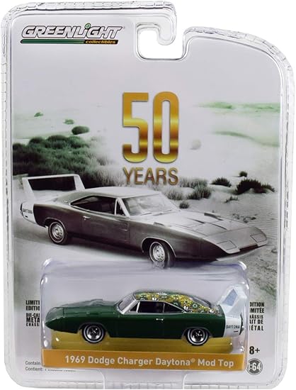 Amazon Com 1969 Dodge Charger Daytona Mod Top Green W White