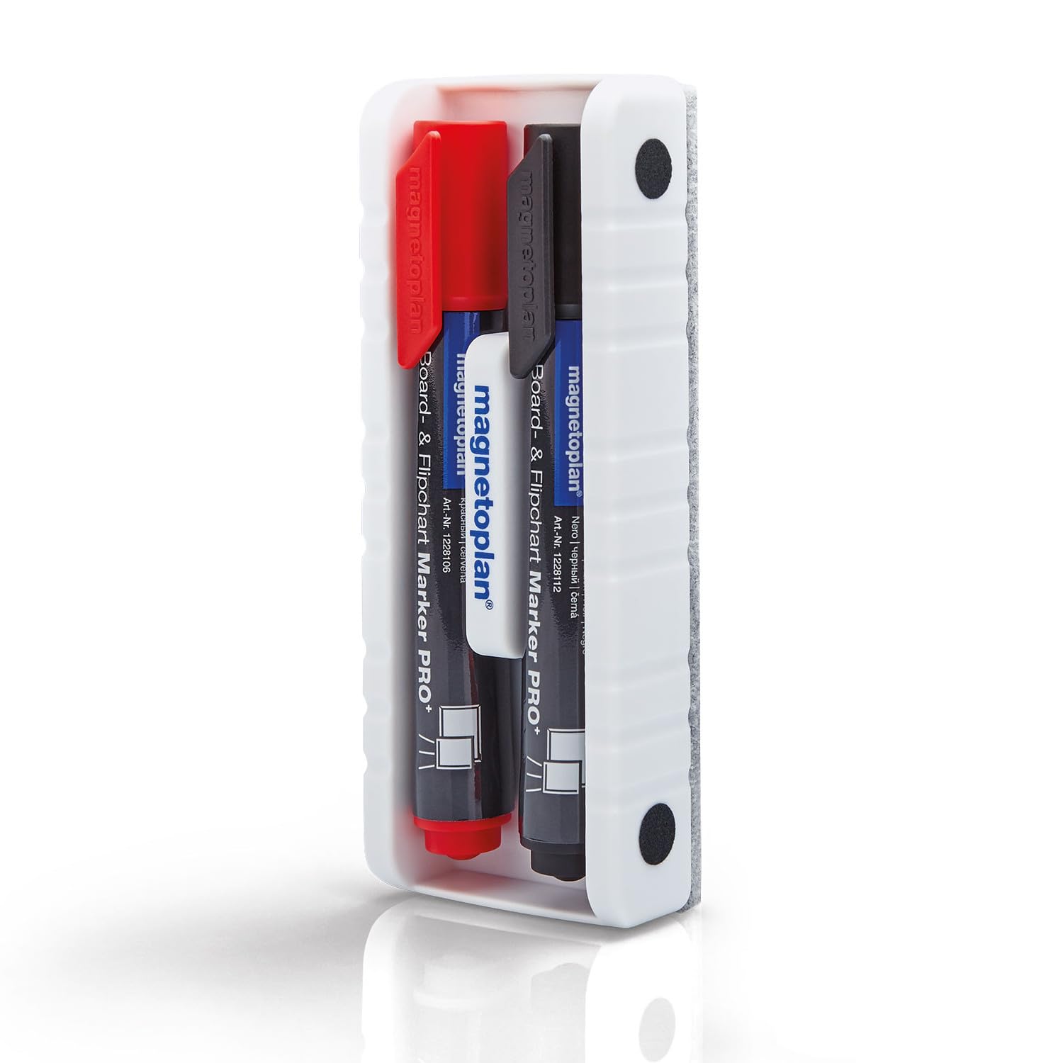 magnetoplan Whiteboard Erasers Board Eraser with 2 Board Markers Blue