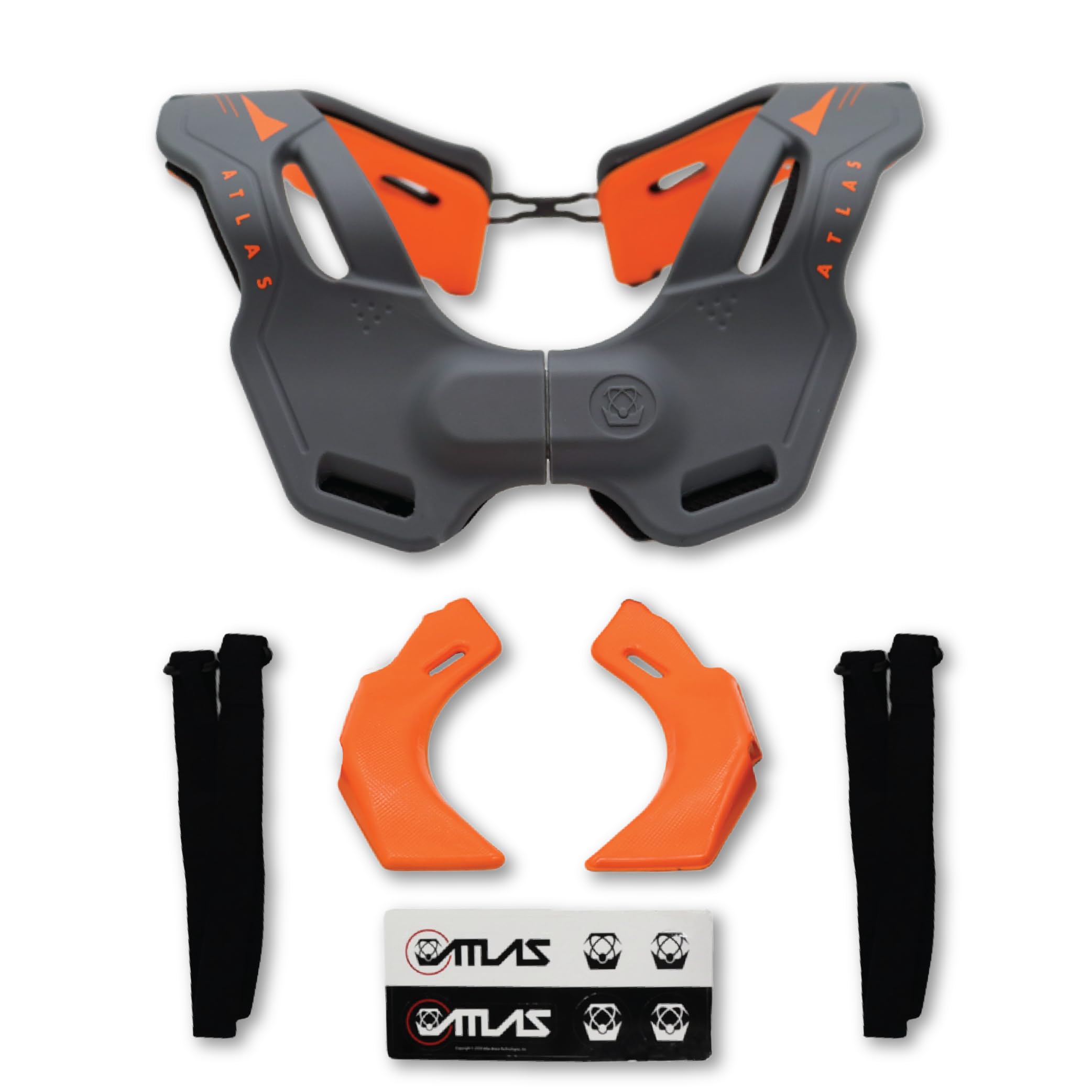 Atlas Neck Braces Vision Collar Grey/Orange L/XL