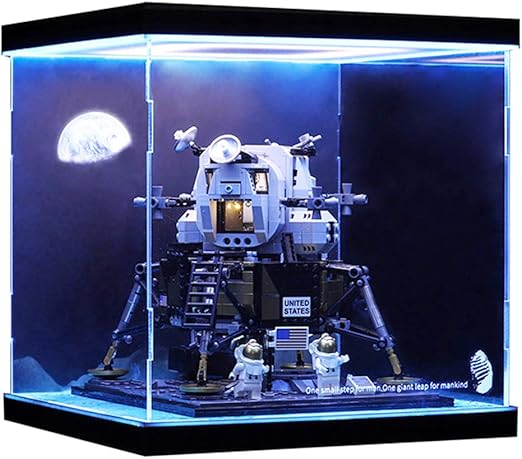 lego lunar lander display case