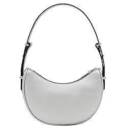 Small Crescent Smooth PU Leather Underarm Shoulder