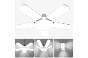 Kofarrten LED Garage Lights, Super Bright & Large 10000 LM Garage Light Bulbs, 6500K Garage Ceiling Lights with Deformable Pa