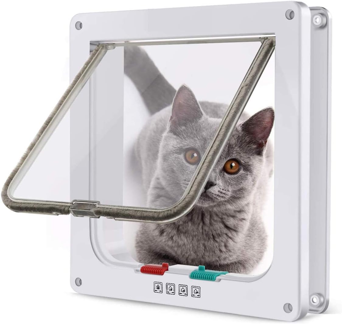 BundleMall Pet Door with Flap Controllable Access Openings Cat Dog Door